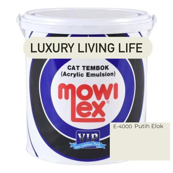 Mowilex Emulsion Interior E4000 Putih Elok 2,5L Gallon Tinting Mesin Ready