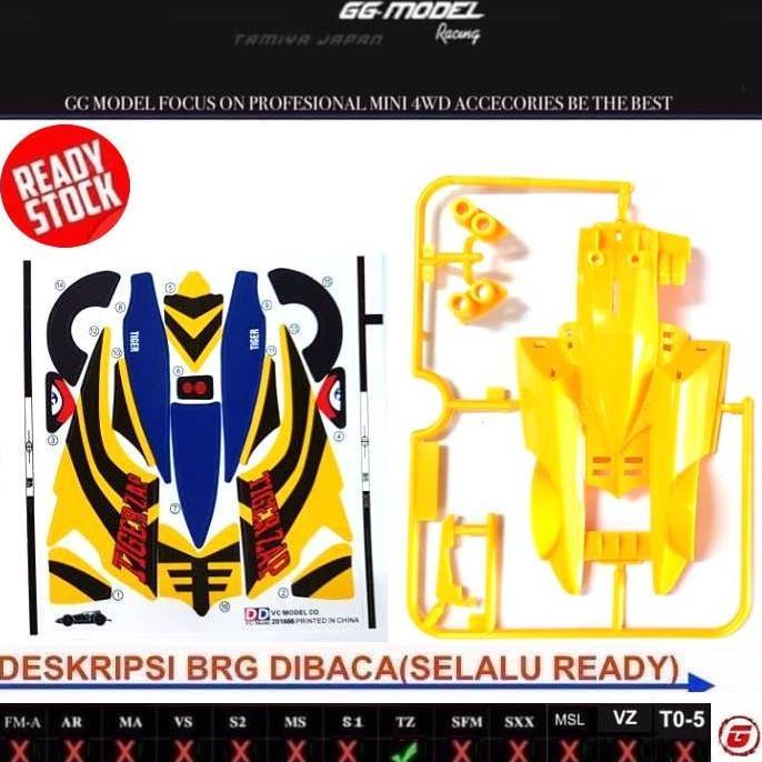 Promo Rep Tamiya 94503 Tiger Zap Body Set Cod