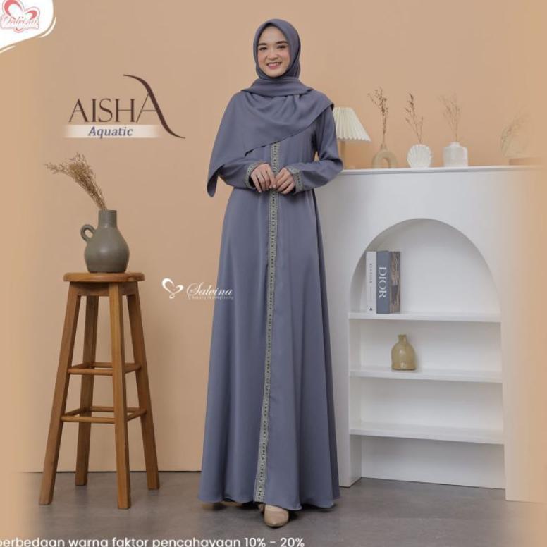 Bergaransi Abaya Abu Hitam Milo Full Varian Warna/Gamis Abaya Garis Satu Model Terbaru/Gamis Abaya P
