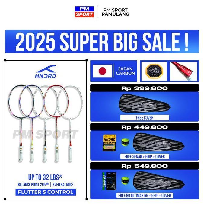 Raket Badminton / Bulutangkis Hundred - Flutter S Control CTRL