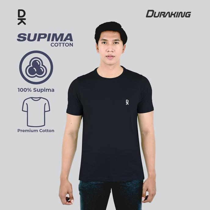 Duraking Kaos 100 persen SUPIMA Cotton Daily Wear - O Neck Basic kain katun Lembut Polos Pria Nyaman