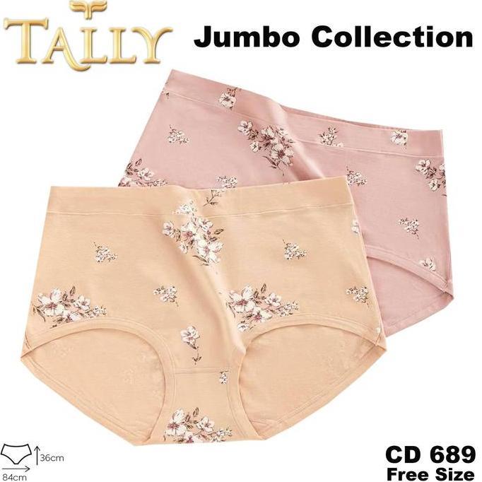 TALLY Sarwendah 3 Pcs CD 689 Celana Dalam Wanita Segitiga Cewek JUMBO / BIG SIZE Bahan Katun Fit To 