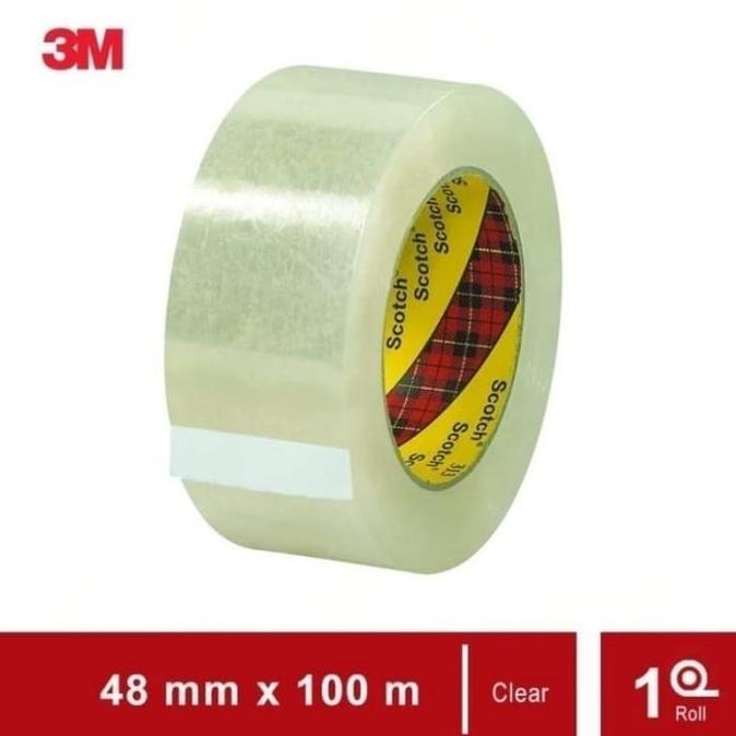 Ready stock 3M Scotch Tape 313 Clear,size:48mm x 100 mtr-OPP Bening