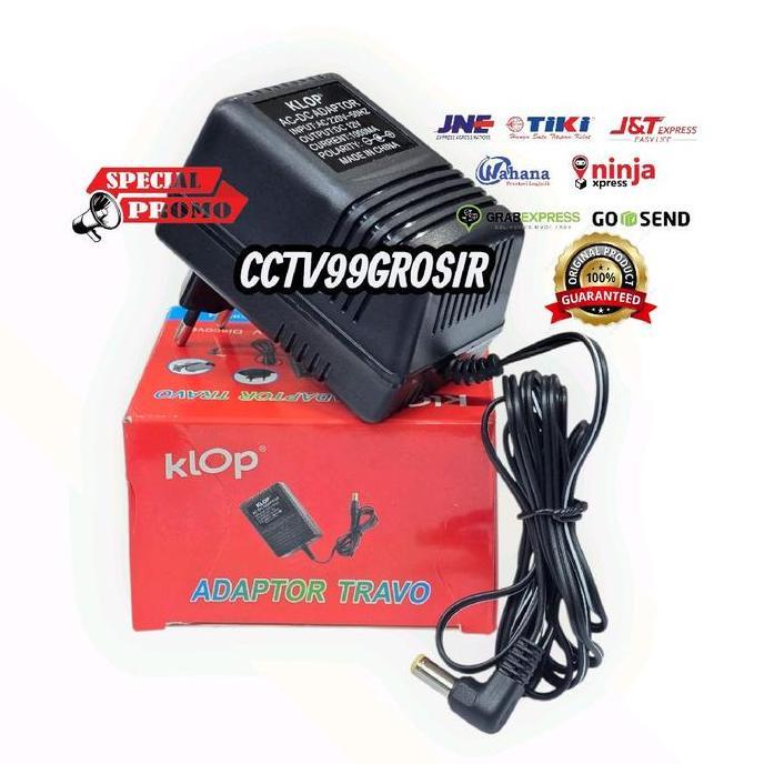 Klop Adaptor Travo 12V 1A Adaptor CCTV murah