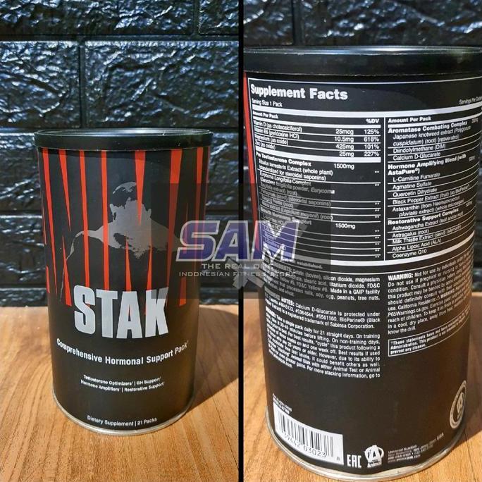 Suplemen Fitness ANIMAL Stak 21 pack Malang Testosterone Booster