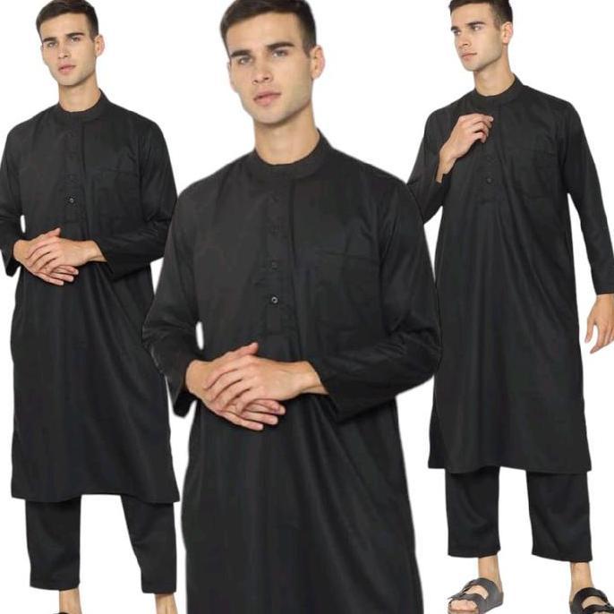 Super Murah, Setelan Kurta Pakistan - Setelan Koko Pria Dewasa Muslim Katun Toyobo Premium Tanga Pan