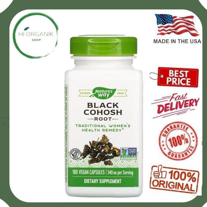 Nature's Way Black Cohosh Root 540 mg 180 m Caps Menopause Support