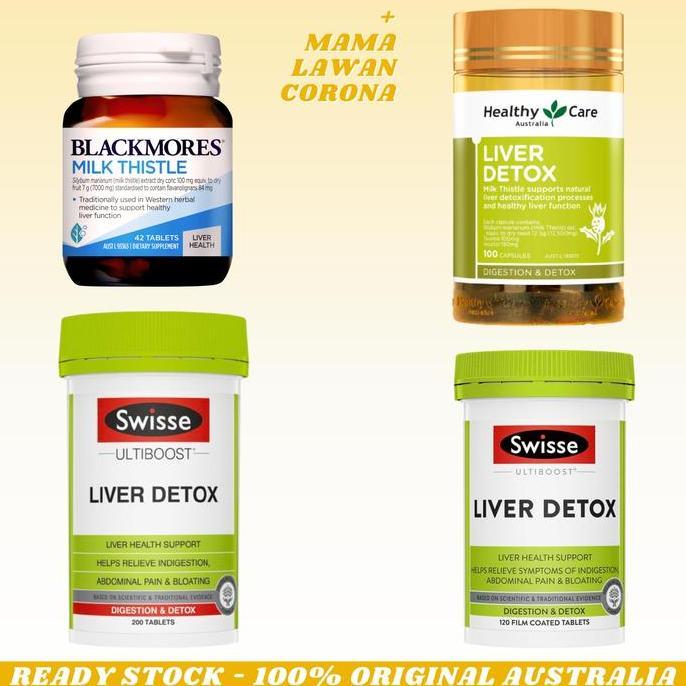 Swisse Ultiboost Liver Detox 200 Tablets 120 Healthy Care 60 Tablet Blackmores Milk Thistle 42
