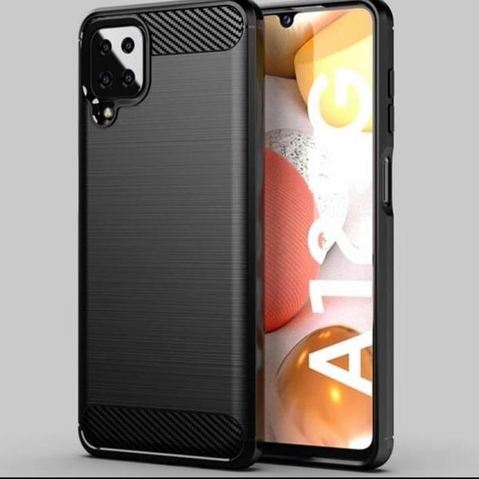 Samsung M12 silicon softcase jelly karbon case