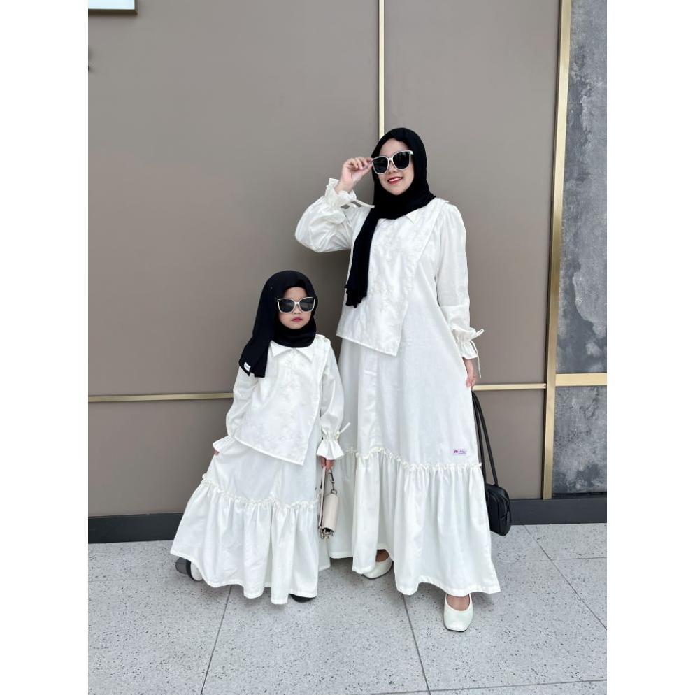 Original Littleil- Shanaya Dress/Gamis Couple Ibu Dan Anak/Dress Couple Raya Series Anak Dan Mommy/G