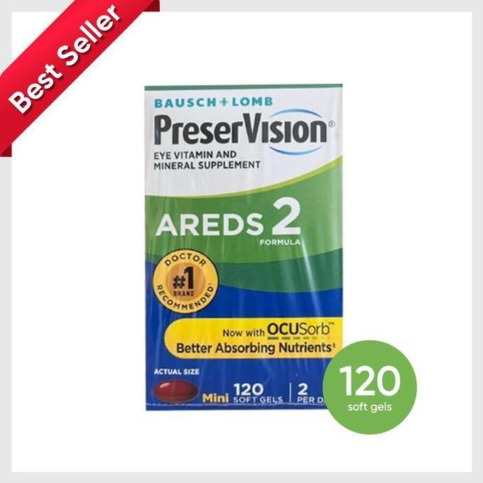 AREDS 2 PreserVision Bausch + Lomb - 120 Softgels; 100% Ori USA Impor