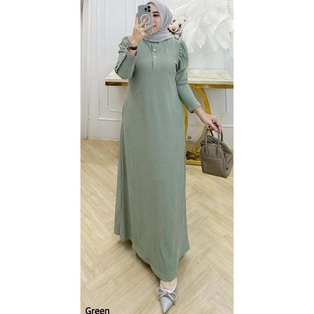 GAMIS INAYA LENGAN BALON CRINKLE AIRFLOW LD 110 // GAMIS POLOS LENGAN BALON // GAMIS BUSUI FRIENDLY 