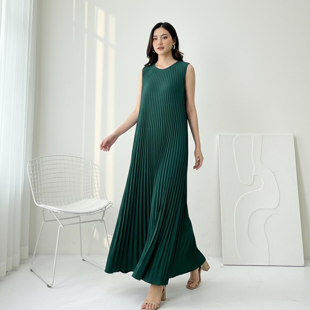 Inner Dress Plisket Premium Dress Wanita Tanpa Lengan Jumbo Allsize Gamis Wanita (03)