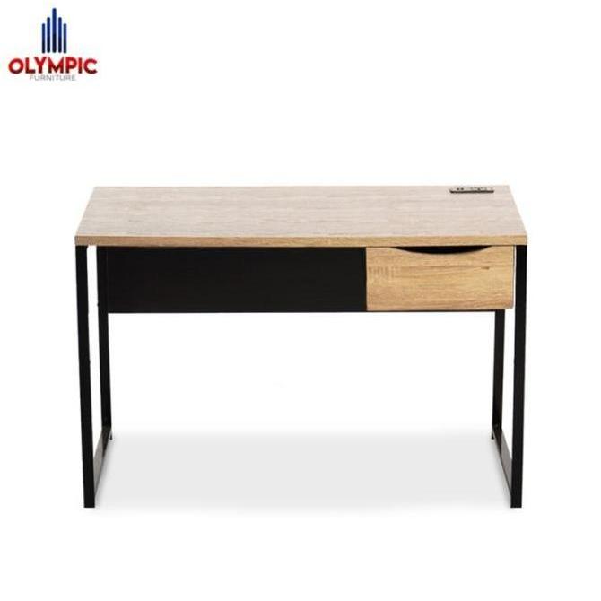 Meja kerja belajar home office kaki besi minimalis industrial BANDUNG