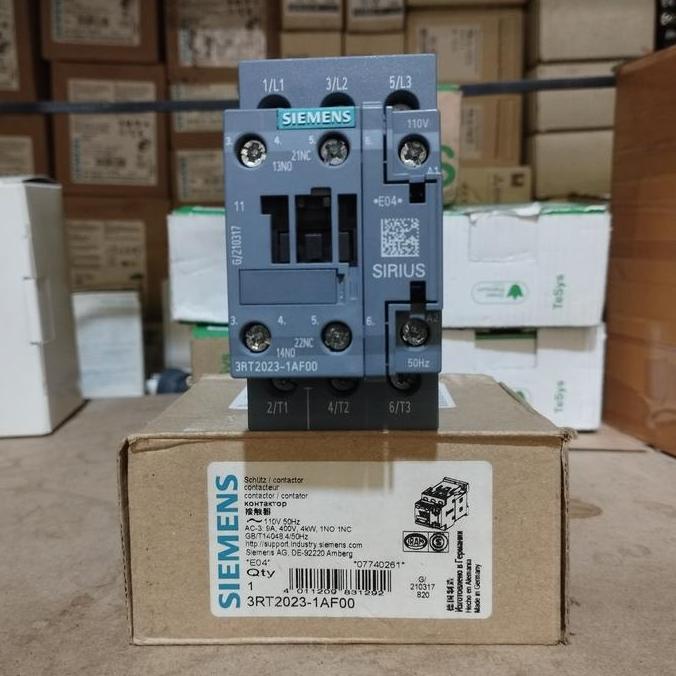 Kontaktor Siemens 3Rt2023-1Af00 110V 40A 4Kw 1No-1Nc New Stok