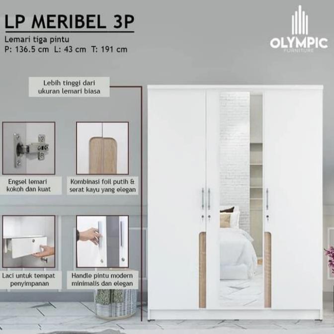 Lemari 3 pintu Olympic Meribel - Bandung area only