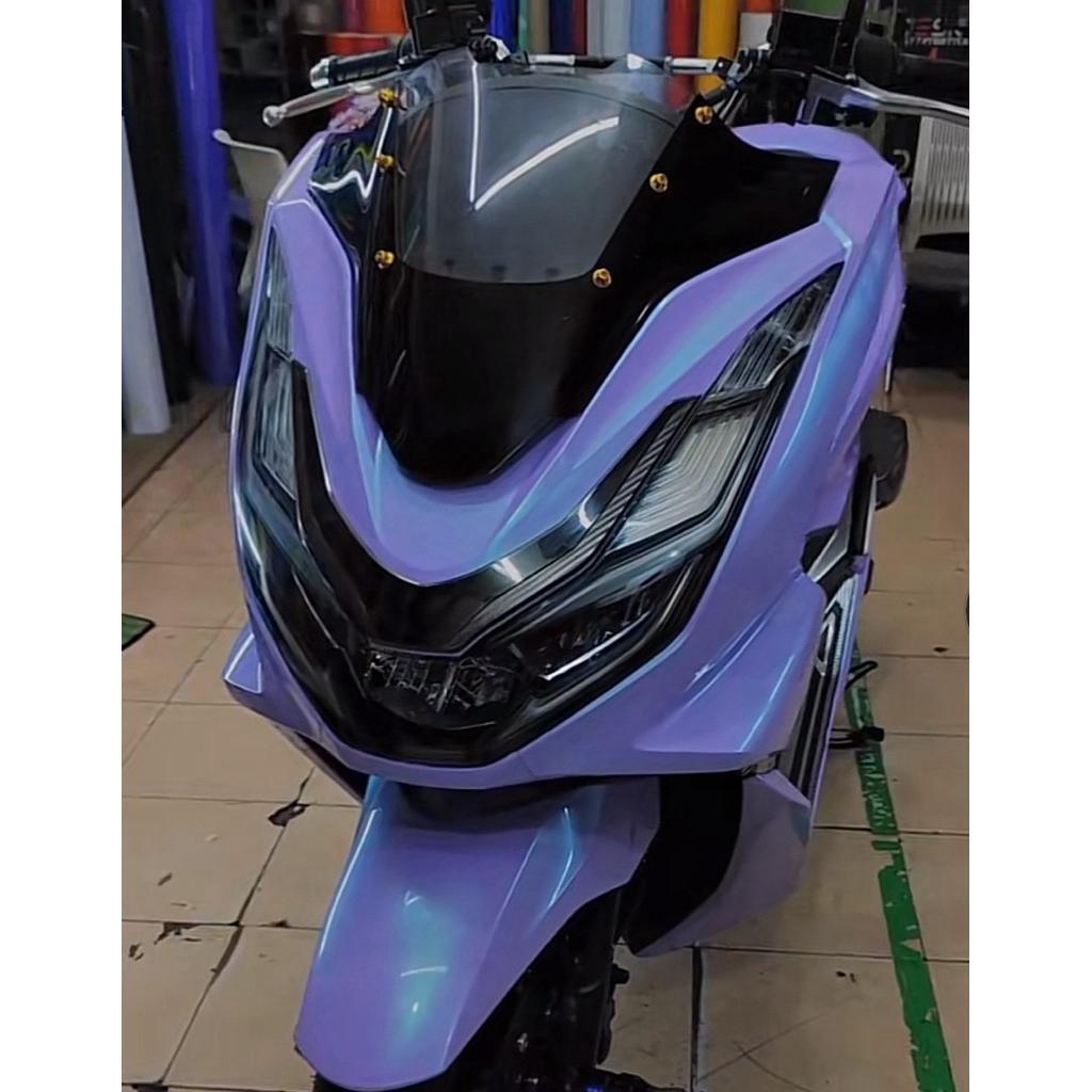 STICKER SKOTLET UNGU LILAC LEMBAYUNG BIRU PET SERIES