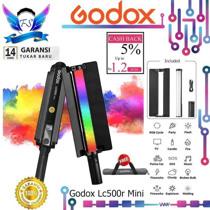 Godox LC500R Mini RGB LED Light Stick 45cm LC 500R LC-500R Original SHA