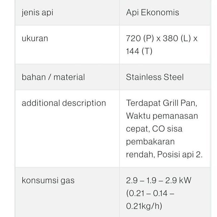 Kompor Gas 3 Tungku Rinnai RI 524 E Kompor Panggangan Rinnai 524 Grill