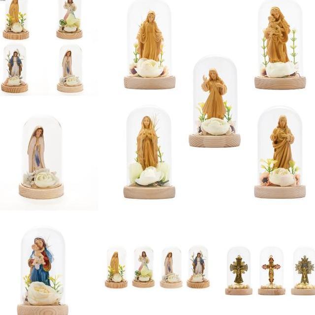 Hiasan Glass Dome Classic Patung Bunda Maria Yesus Souvenir Pajangan Dekorasi Rohani