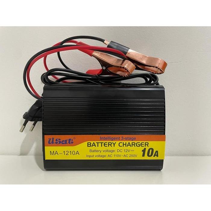Charger Aki 12V 10A Usat / Charger Aki Otomatis 12 Volt 10 Ampere Usat Original Dan Terpercaya