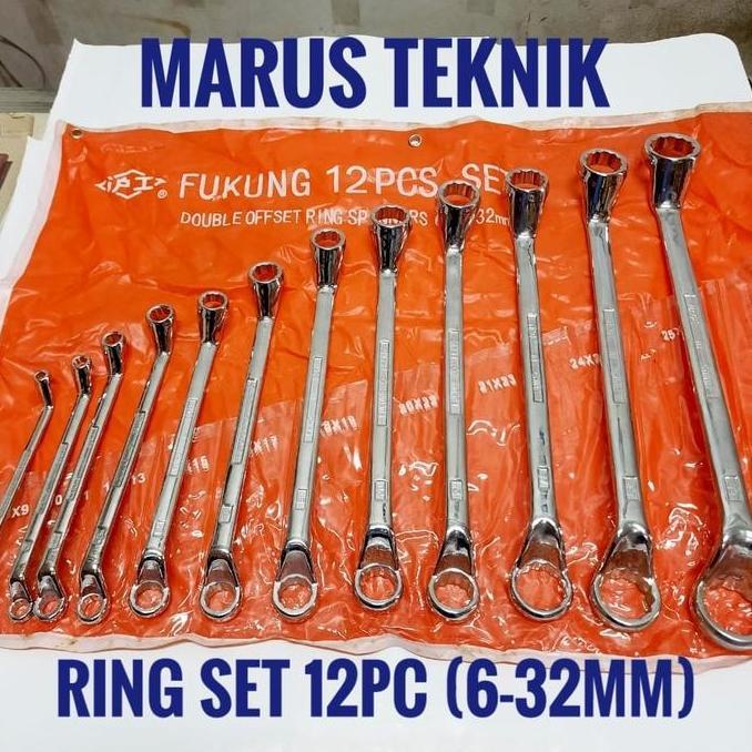 Kunci Ring Set 12 pc 6-32mm FUKUNG asli
