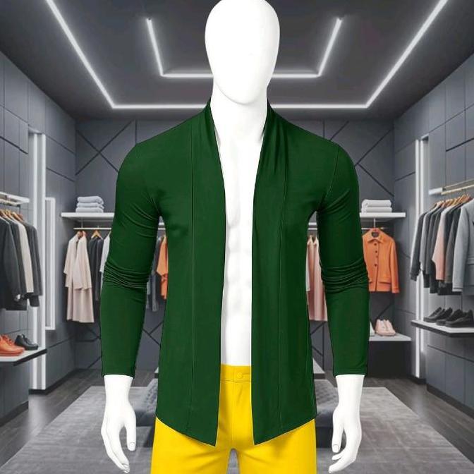 Blazer Pria Kaos Blazer lengan pajang Rompi Formal Blazer Pria Santai Keren Kekinian Bahan Kaos Best