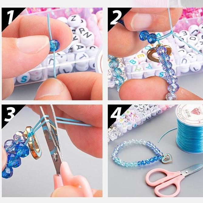 Redmegic- Qiao Tali Elastis Warna-0.7Mm Warni Untuk Diy Gelang & Tasbih | Benang Elastis Kuat Untuk 