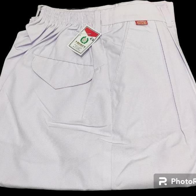 Downsize- Celana Panjang Sekolah Jumbo Pinggang Karet Dan Celana Kargo Merk Andres Sd,Smp,Sma Bahan 