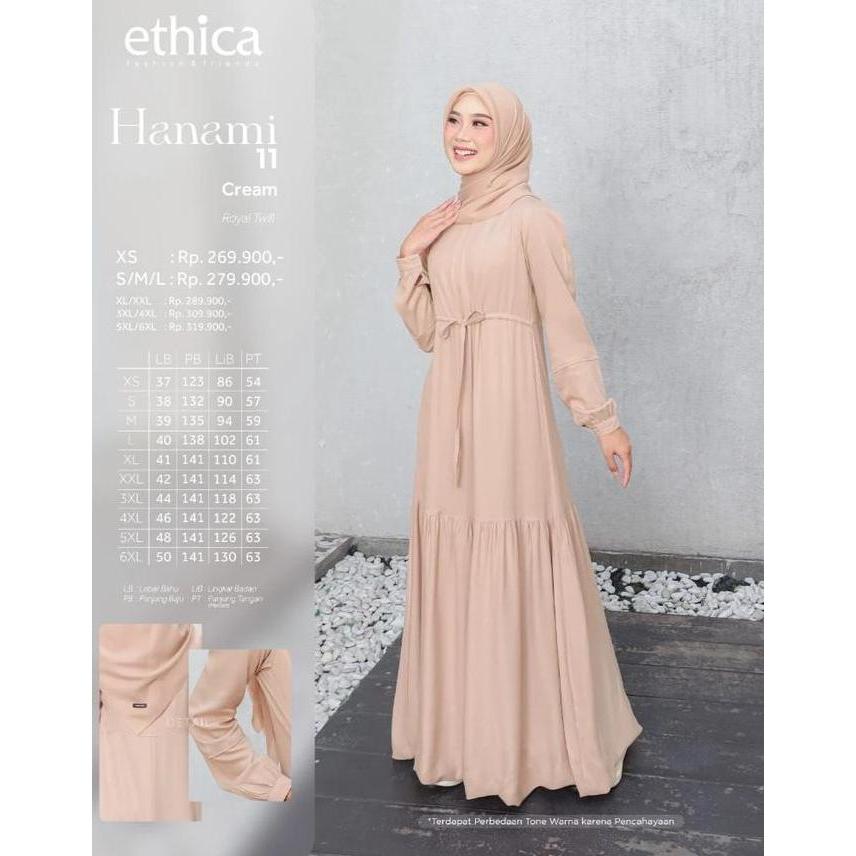 Miliki Ethica Hanami 11 Gamis Premium Bahan : Rayon Twill