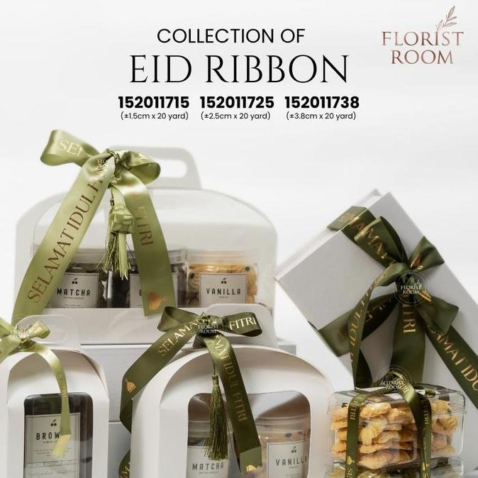 Yoiyouu- Pita 152011715 152011725  152011738 15207638 - Pita Lebaran - Eid Mubarak Ribbon - Pita Idu