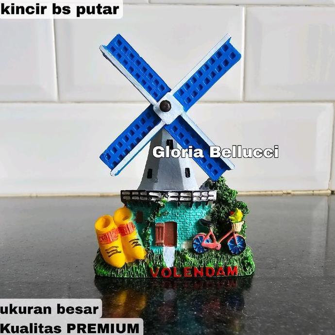 Wilwod- Tempelan Kulkas Magnet Volendam Kincir Belanda Souvenir Amsterdam