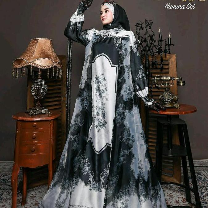 Miliki Gamis Numina Set Ivas Production Full Siky Printing
