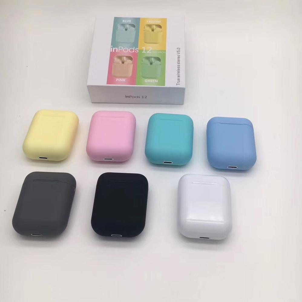 HOT PRODUCT Headset Bluetooth Inpod 12 i12 Macaron TWS Original Android iOS Earphone Murah