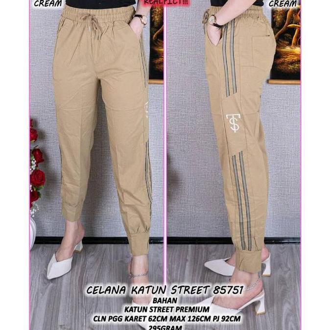Downsize- New Arrival  8089 Celana Jogger Viral Import Joger Wanita Fashion Matt. Katun Stretch Impo