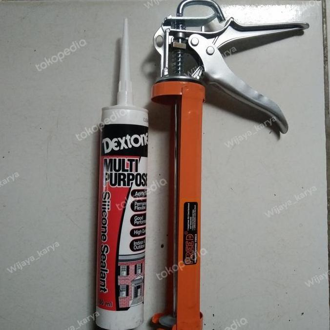 Ready Paket alat lem tembak + lem tembak sealant dextone murah
