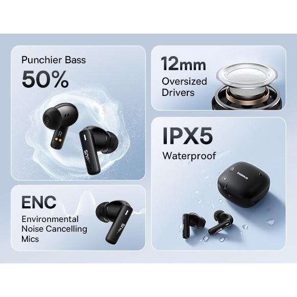 NEW PROMO Baseus Bowie E19 E20 E20s TWS ENC True Wireless Earbuds