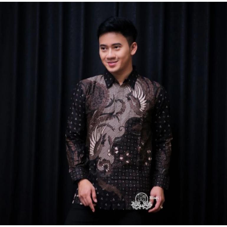 DISKON KEMEJA BATIK PRIA LENGAN PANJANG SIZE S M L XL XXL SLIM FIT