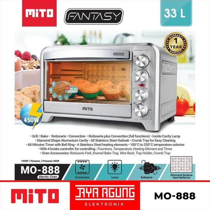 MITO Oven Listrik Fantasy 33 Liter MITO MO-888 / MO888 / Electric Oven