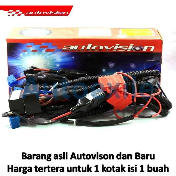 Kabel Set Relay Autovision Apex3R untuk Lampu Mobil H1 H7 12V 100W Watt Tinggi 4x40A