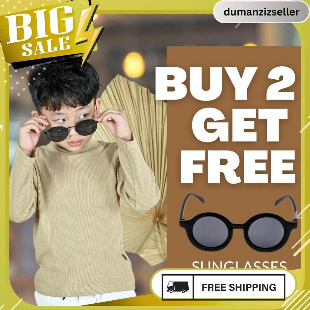 Turtle Neck Kira Rib Anak Kaos Panjang 1-9 Tahun 6.6