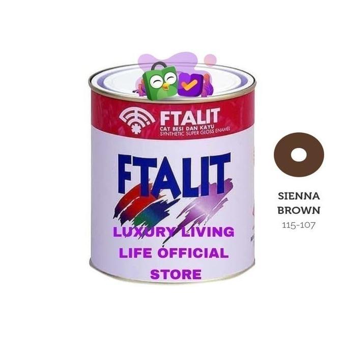 Cat Minyak FTALIT 107 Sienna Brown 1kg Cat kayu besi solvent kilap Original