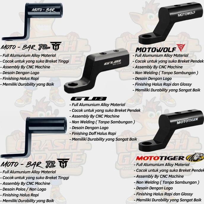 GUB Plus 17 Holder HP Motor Full Besi Waterproof Anti Air Dudukan HP