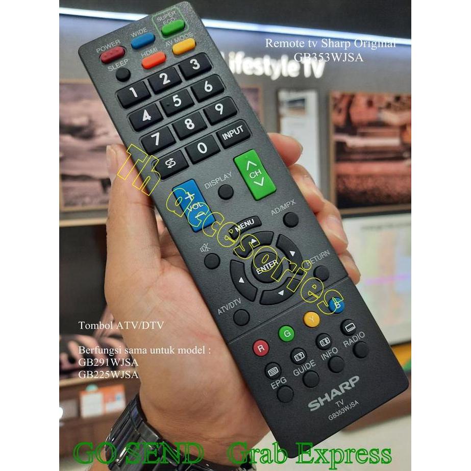Remote tv sharp Original GB353WJSA untuk GB291WJSA / GB225WJSA