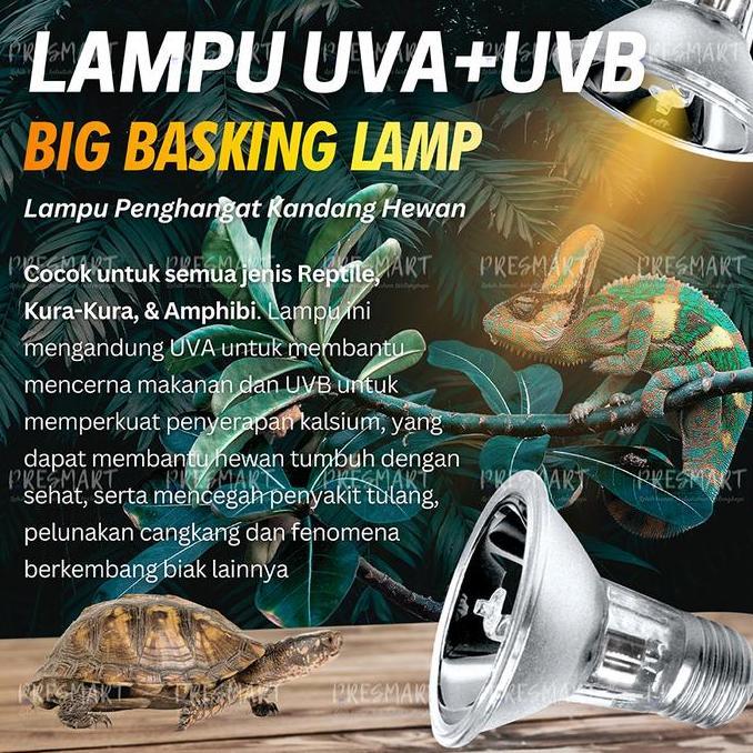 LAMPU UVA UVB BESAR NOMOY UVA UVB PENGHANGAT REPTILE SULCATA KURA