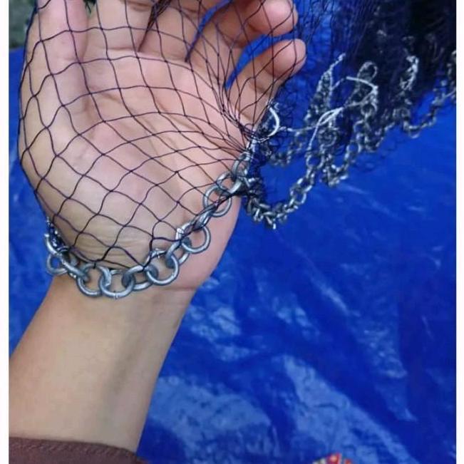 jala lempar 2 meter bahan nilon/ benang,  jala ikan ,  jala lempar,  jala sungai lubang jari kelingk