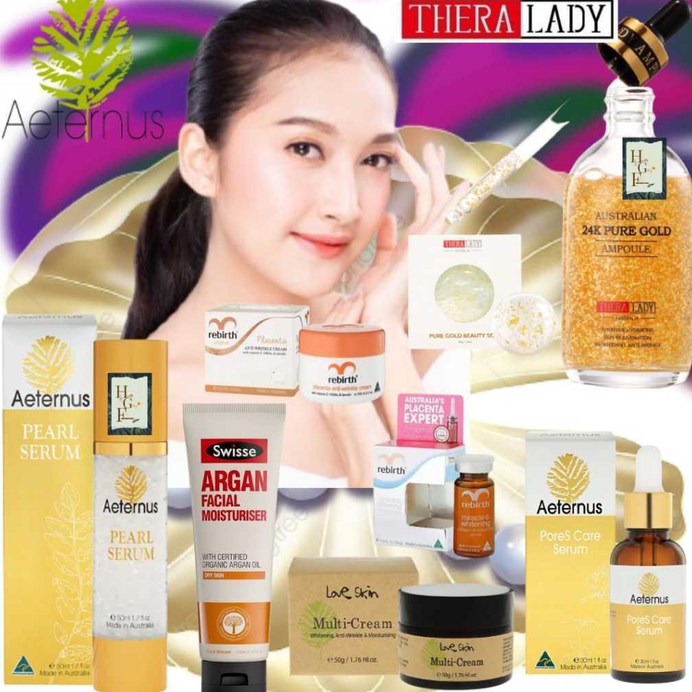 Aeternus Pearl Serum Authentic Australia Lanopearl Purarose, Gold serum, rebirth miracle c whithenin