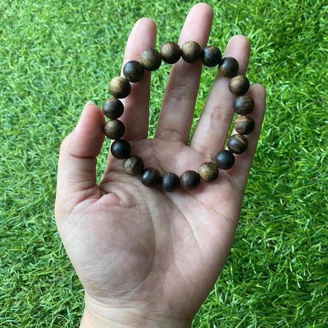 Gelang Gaharu Kalimantan Super Asli - Gaharu No Sink 10MM