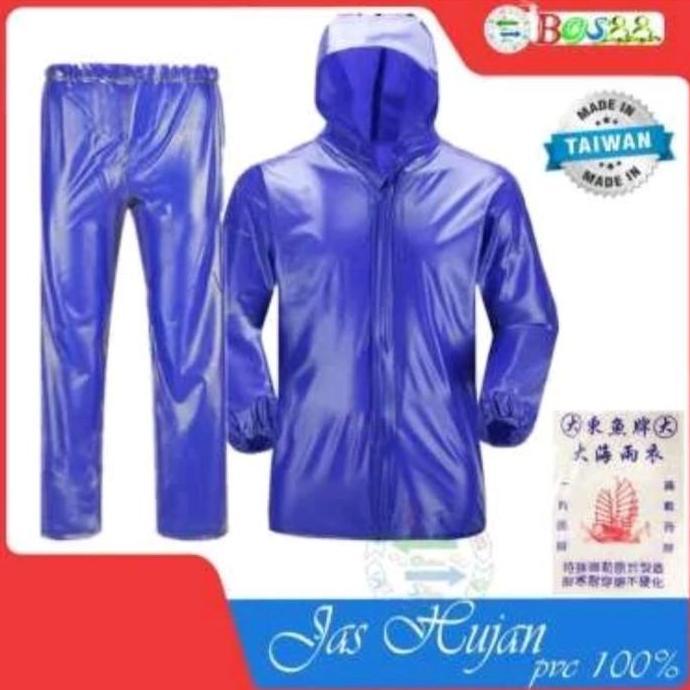 Jas hujan & Mantel Nelayan & Taiwan bahan karet pvc tidak mudah sobek