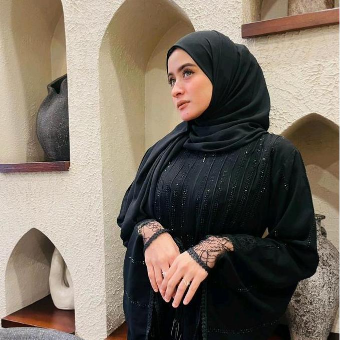 Terbaru, Terbaruu Abaya Tasya Detail Tangan Komprang Kombinasi Renda Dan Brokat Sumper Cantik